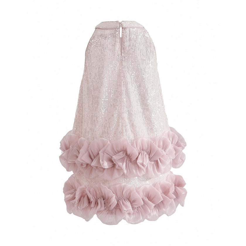 Light Pink Ameliora Ruffle Skirt Set