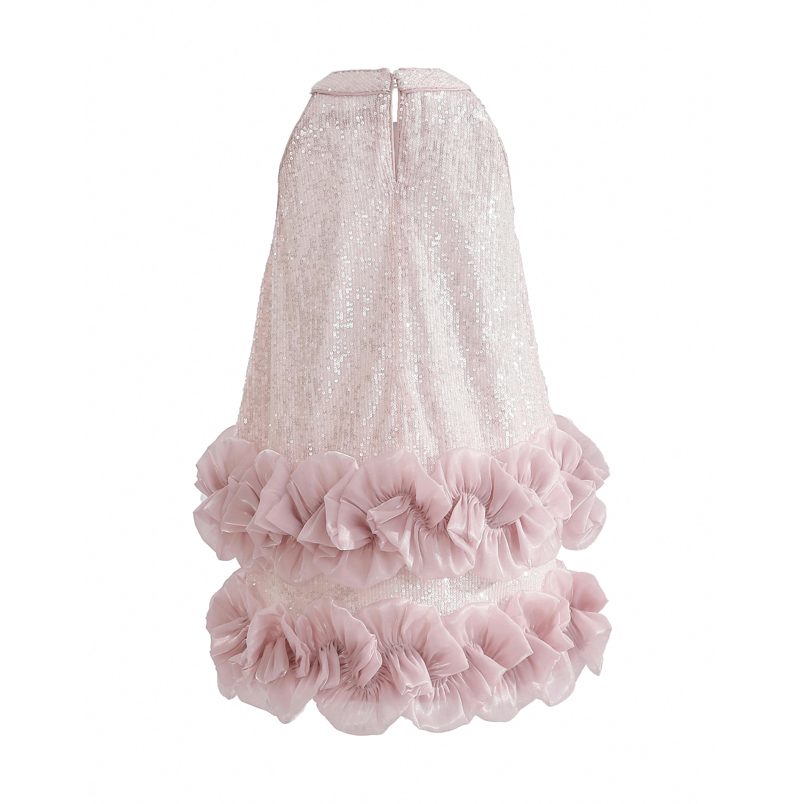 Light Pink Ameliora Ruffle Skirt Set