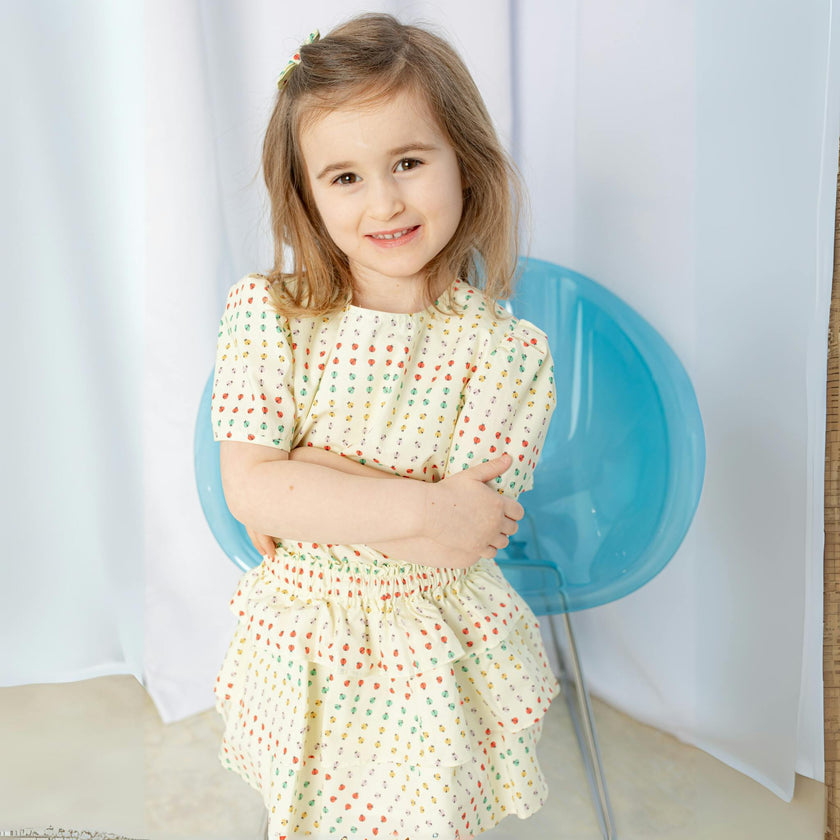 Ruffle Skirt in Ladybug
