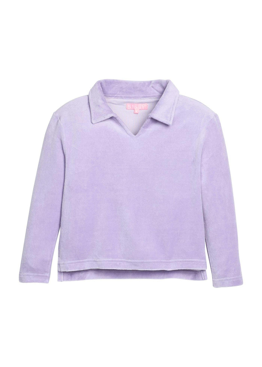 Polo Pullover - Lavender Velour