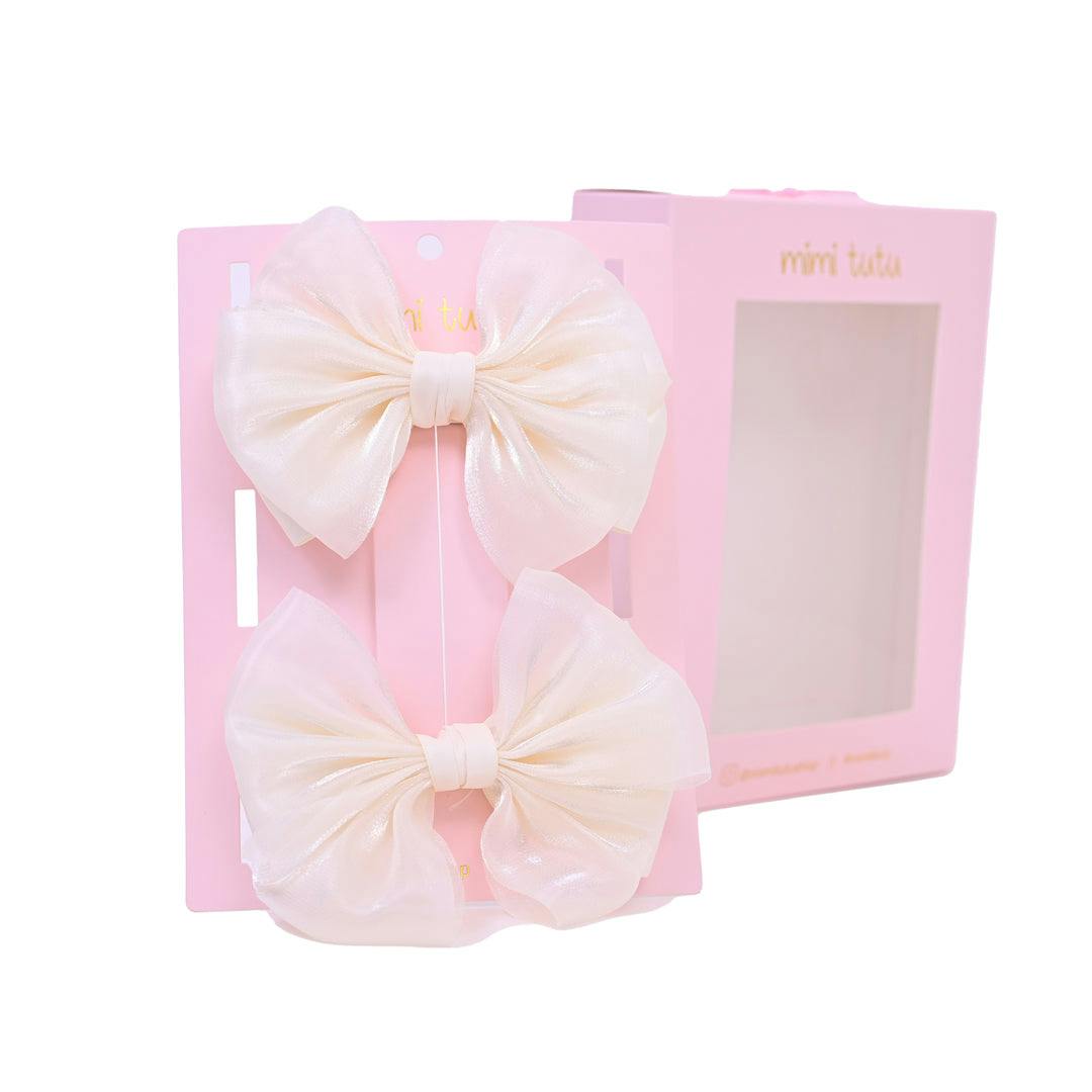 Multicolor Satin Bow Hairclip Set