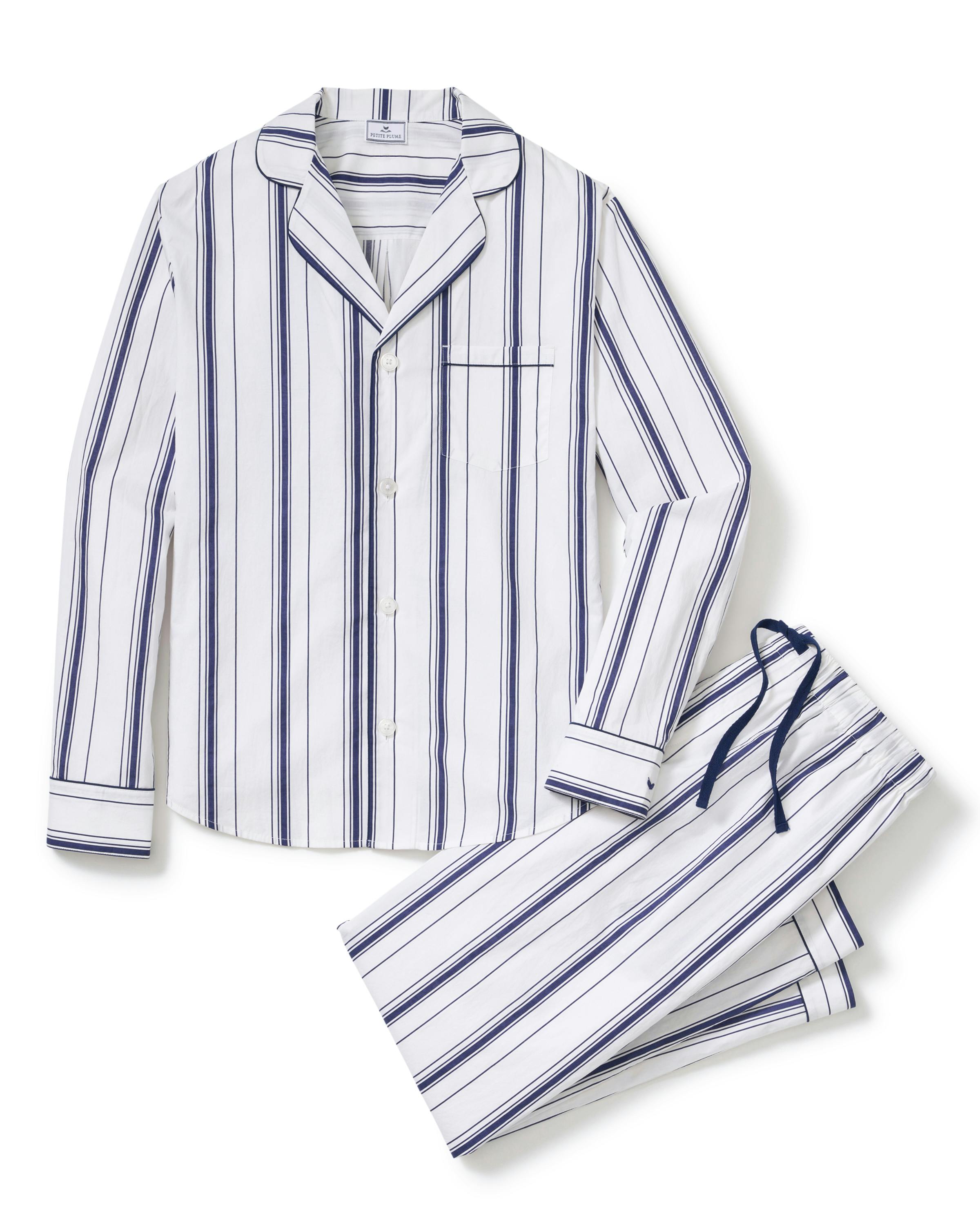 Men's Poplin Pajama Set in Parlor Stripe