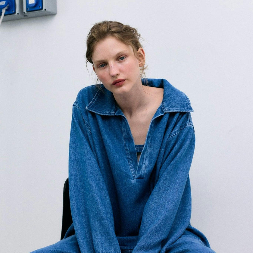 TNS Tencel Woman Shirt Mid Denim