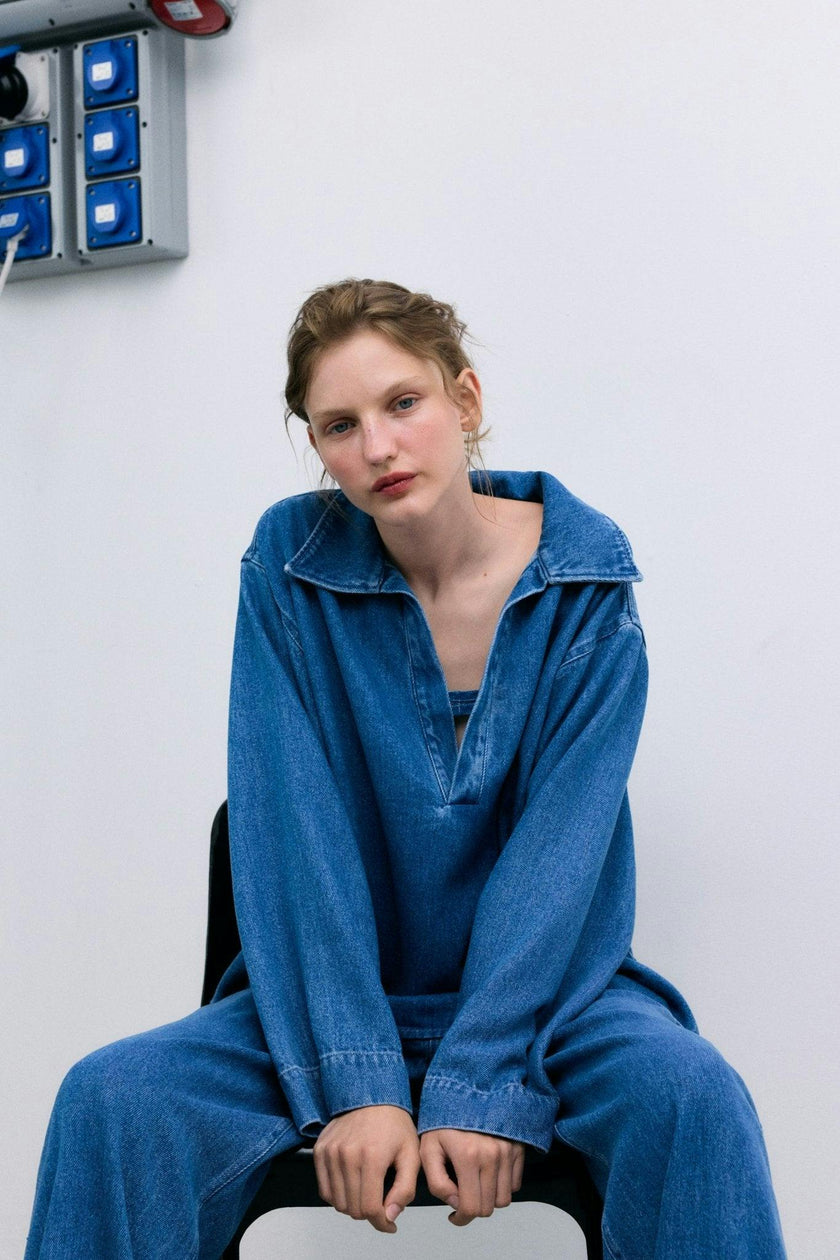TNS Tencel Woman Pant Mid Denim
