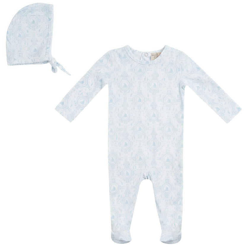 Boat/ Floral Print Onesie