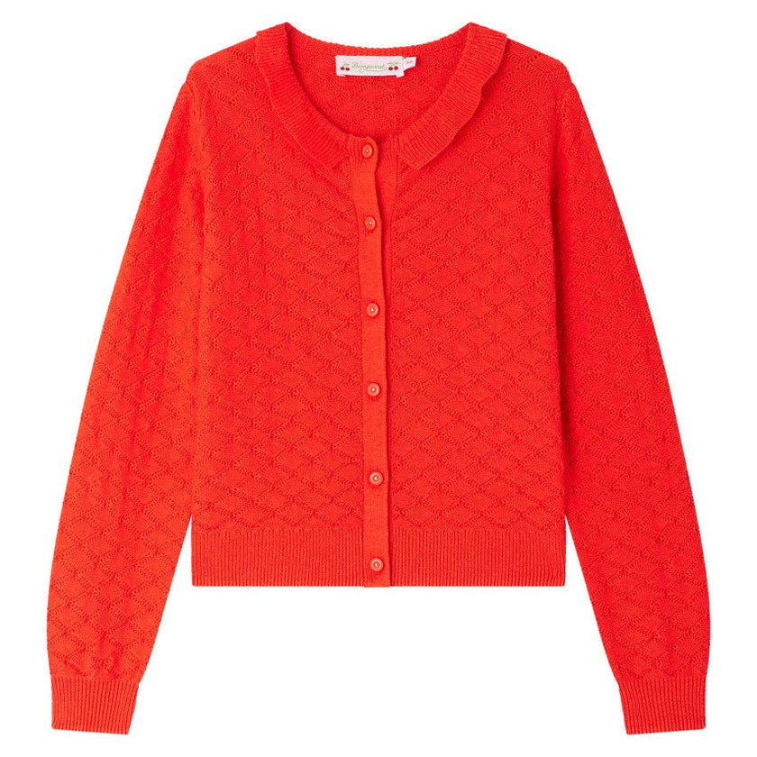 BONPOINT Emy Collared Cardigan - Poppy