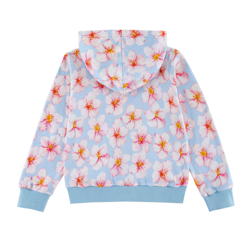 Soft Fleece Zip-up Hoodie, Hibiscus