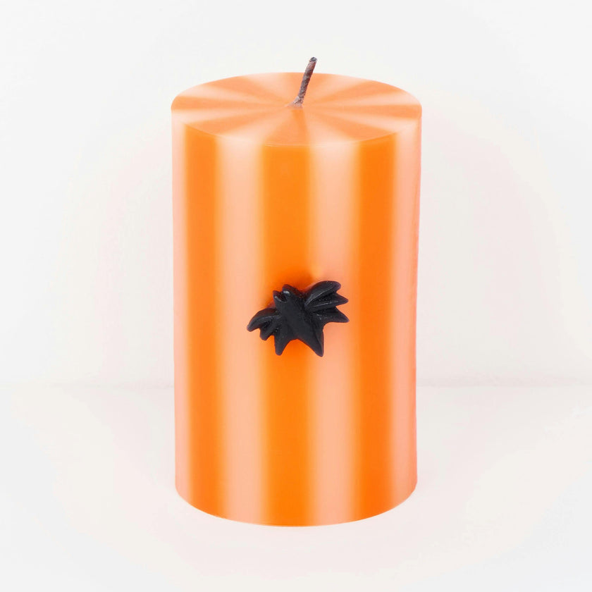 Halloween Striped Pillar Candles