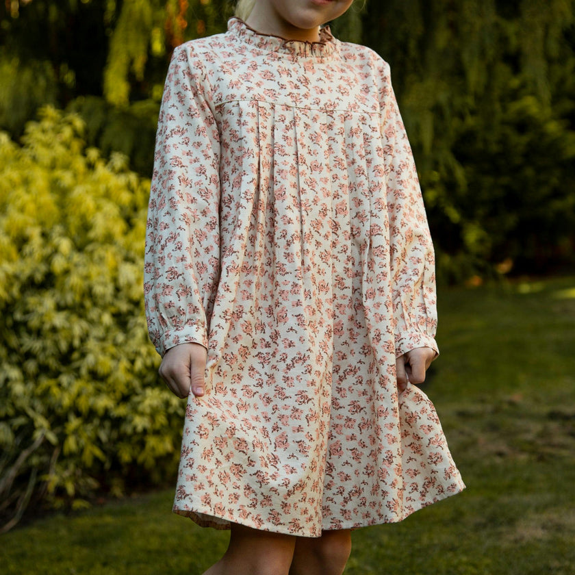 Girls Myrtle Pleated Dress | Pink Heather
