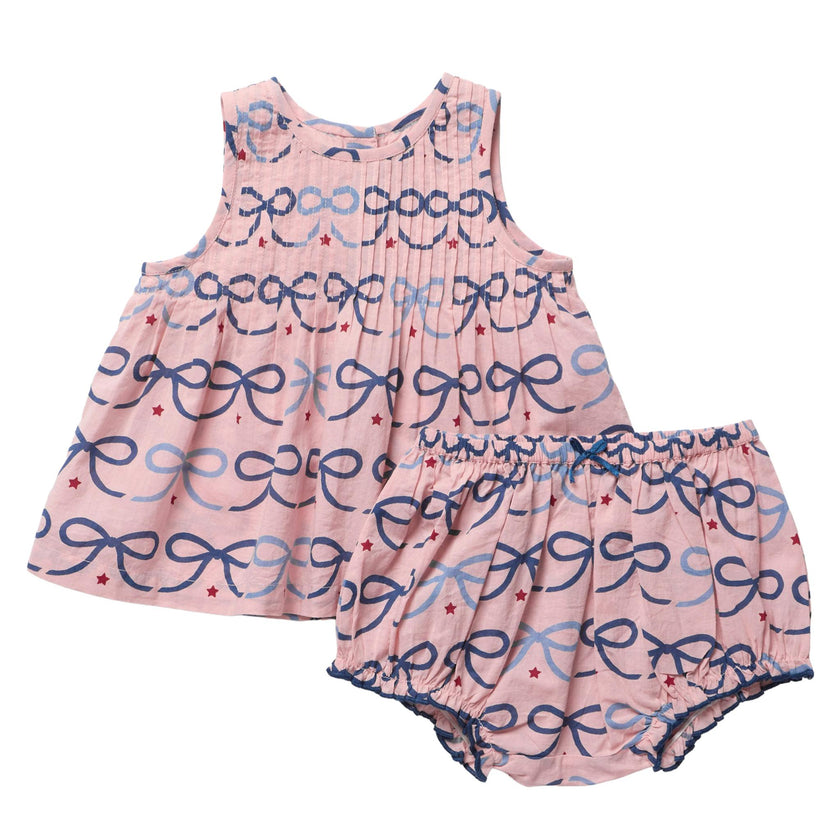 Baby Girls Jaipur 2-PC Set - Pink Bows