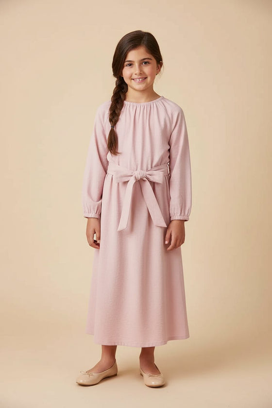 Girls Tie Maxi Dress
