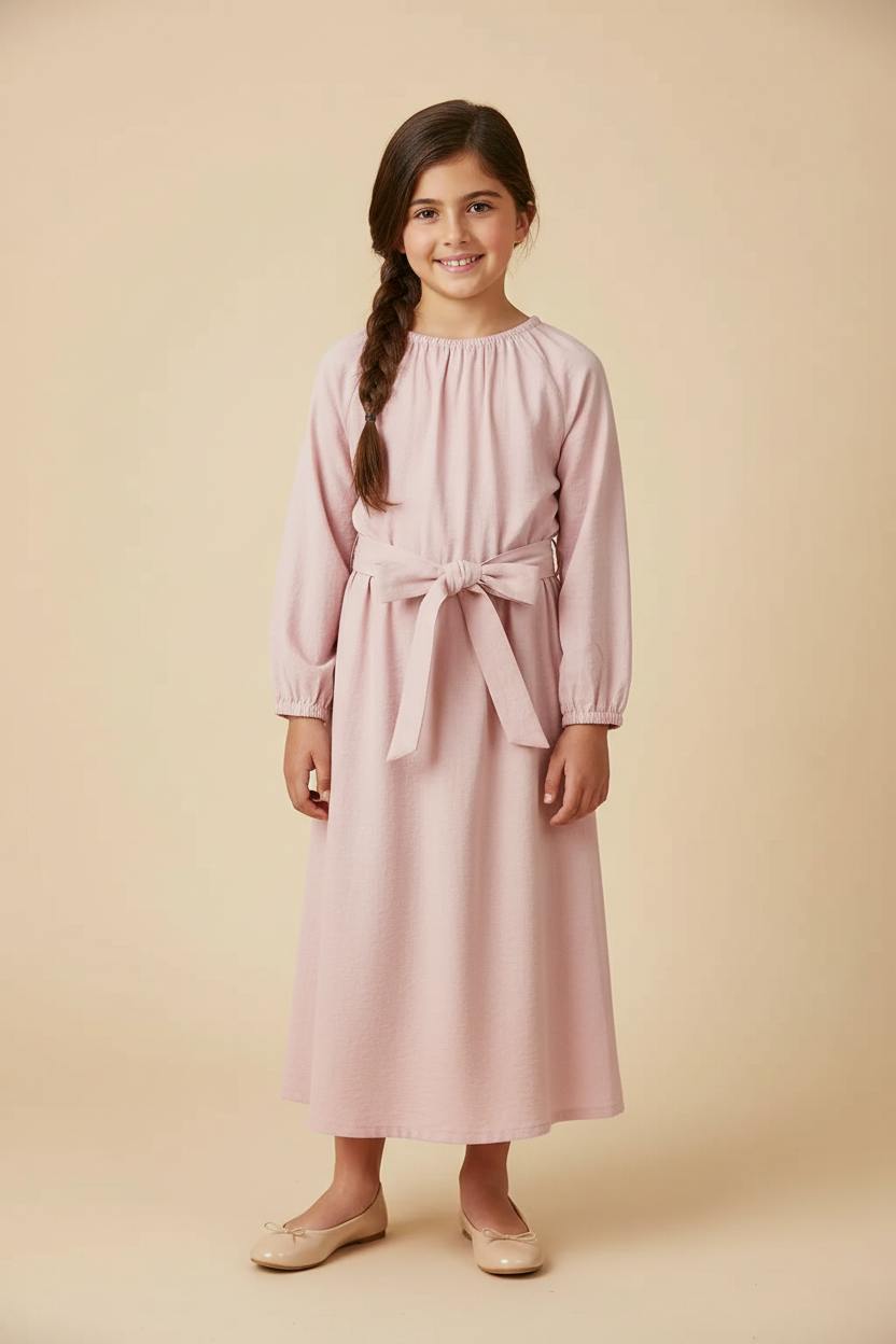 Girls Tie Maxi Dress