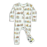 Zoo Train Bamboo Convertible Footie