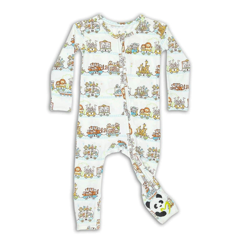 Zoo Train Bamboo Convertible Footie