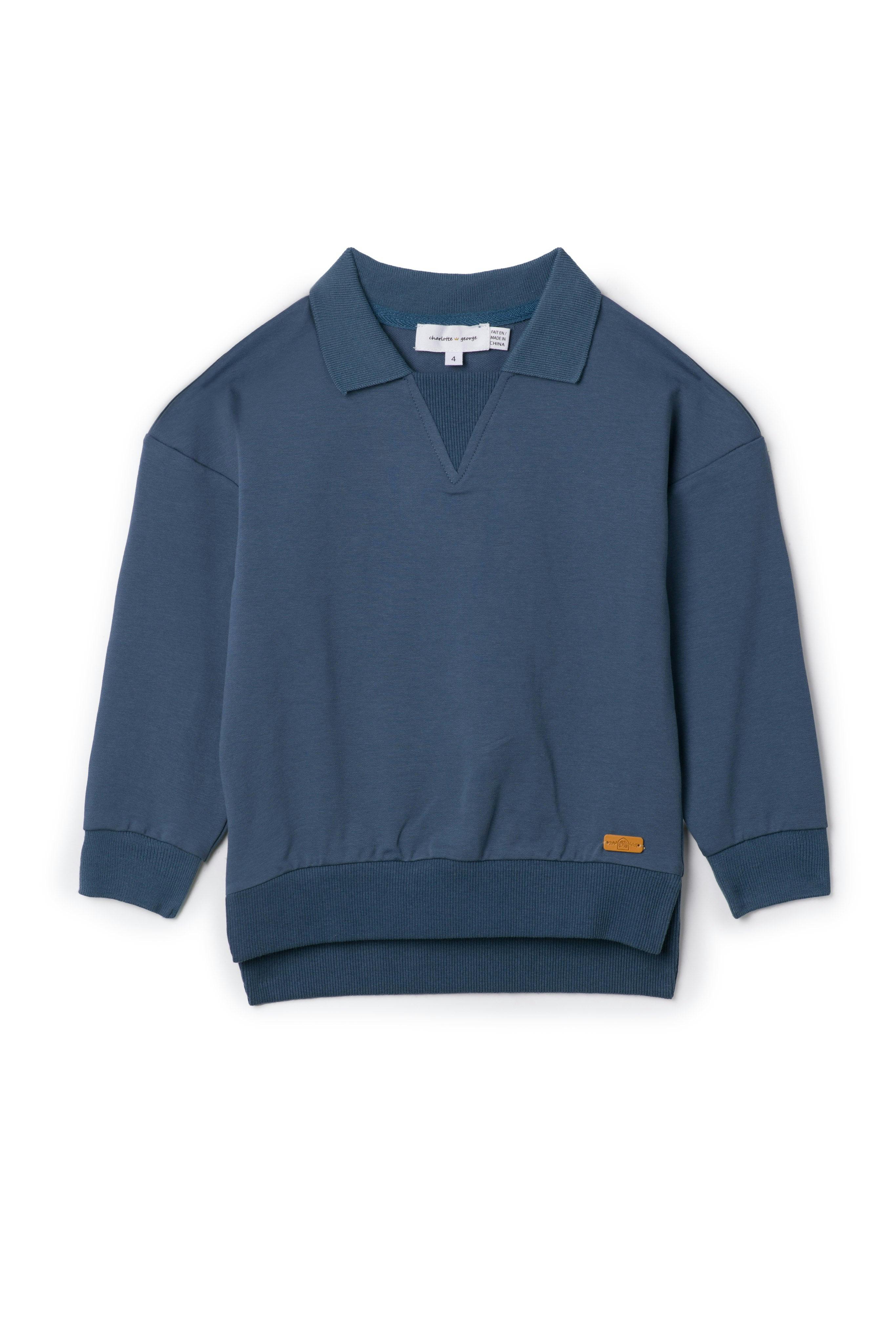 French Ribbed Fleece Sweatshirt
