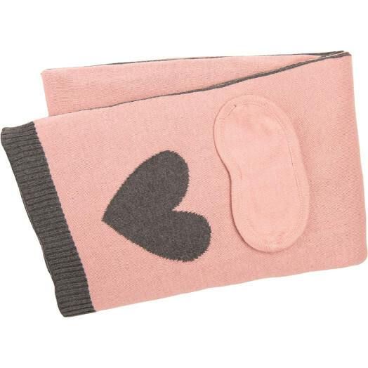 Hearts Reversible Blanket Travel Set