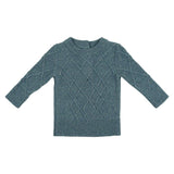 Chunky Cable Knit Ribbed Collar Sweater