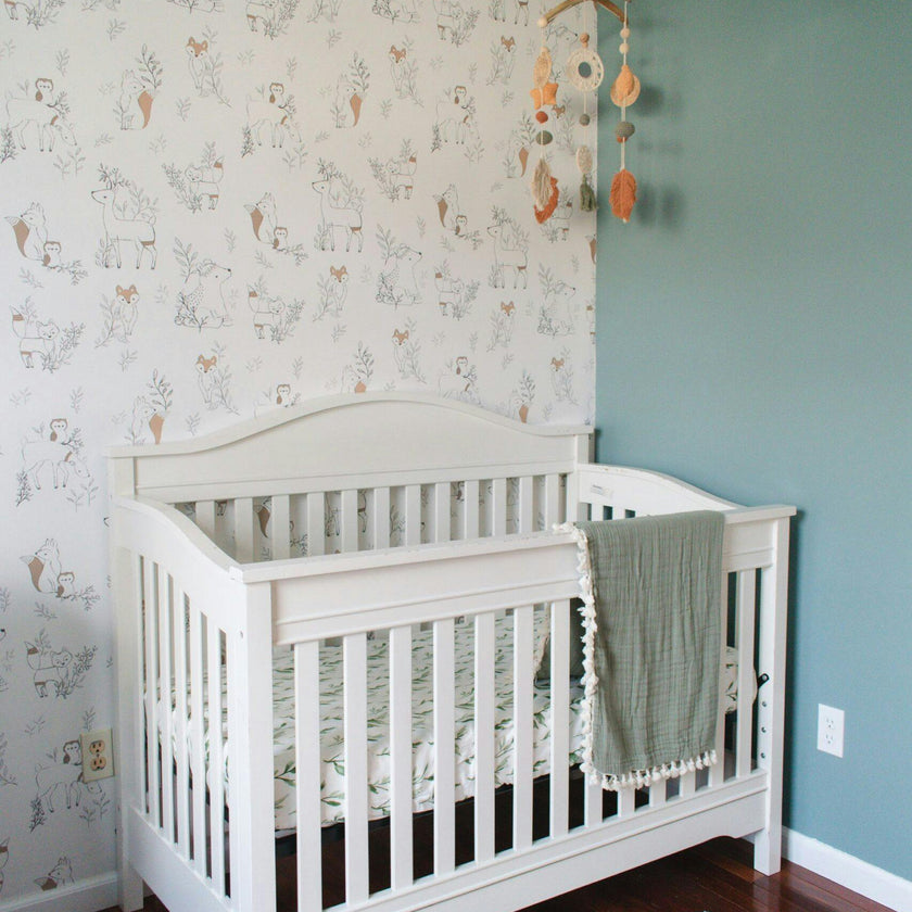 Ezra Woodland Nursery Wallpaper
