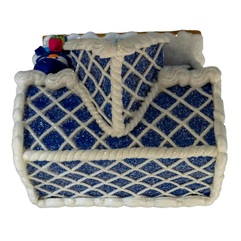 Kurt Adler 4-Inch Clay Dough Hanukkah LED House Table Piece