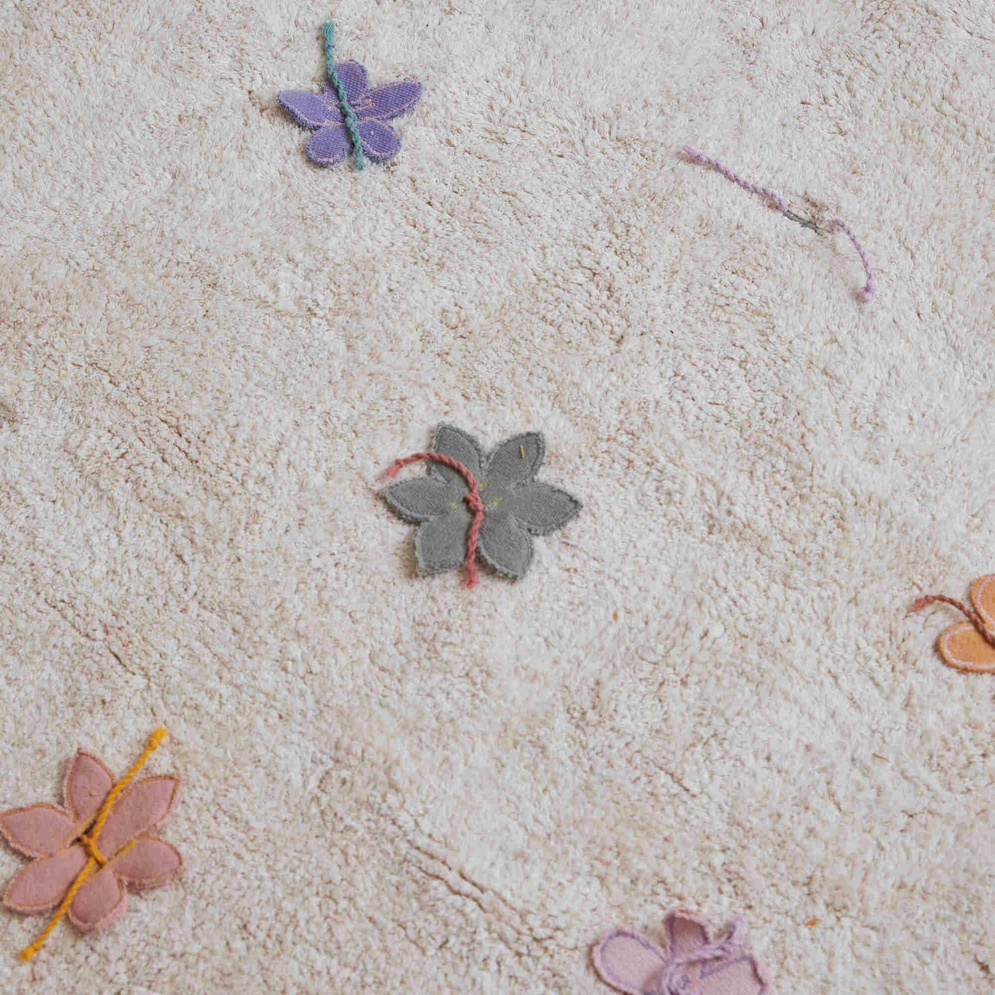 Washable Play Rug Wildflowers 4' x 5' 3