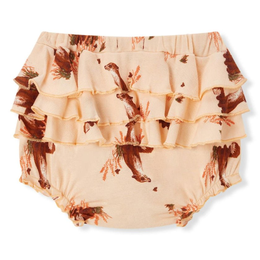 Floral Fox Organic Cotton Ruffle Bloomer