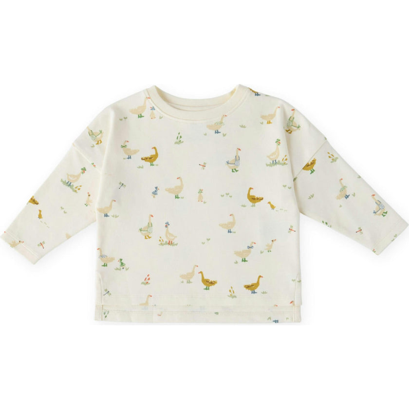 Dropped Shoulder Long Sleeve Top