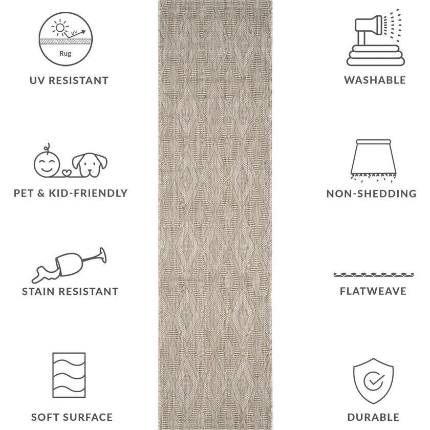 Courtyard August Indoor/Outdoor Rug, Beige
