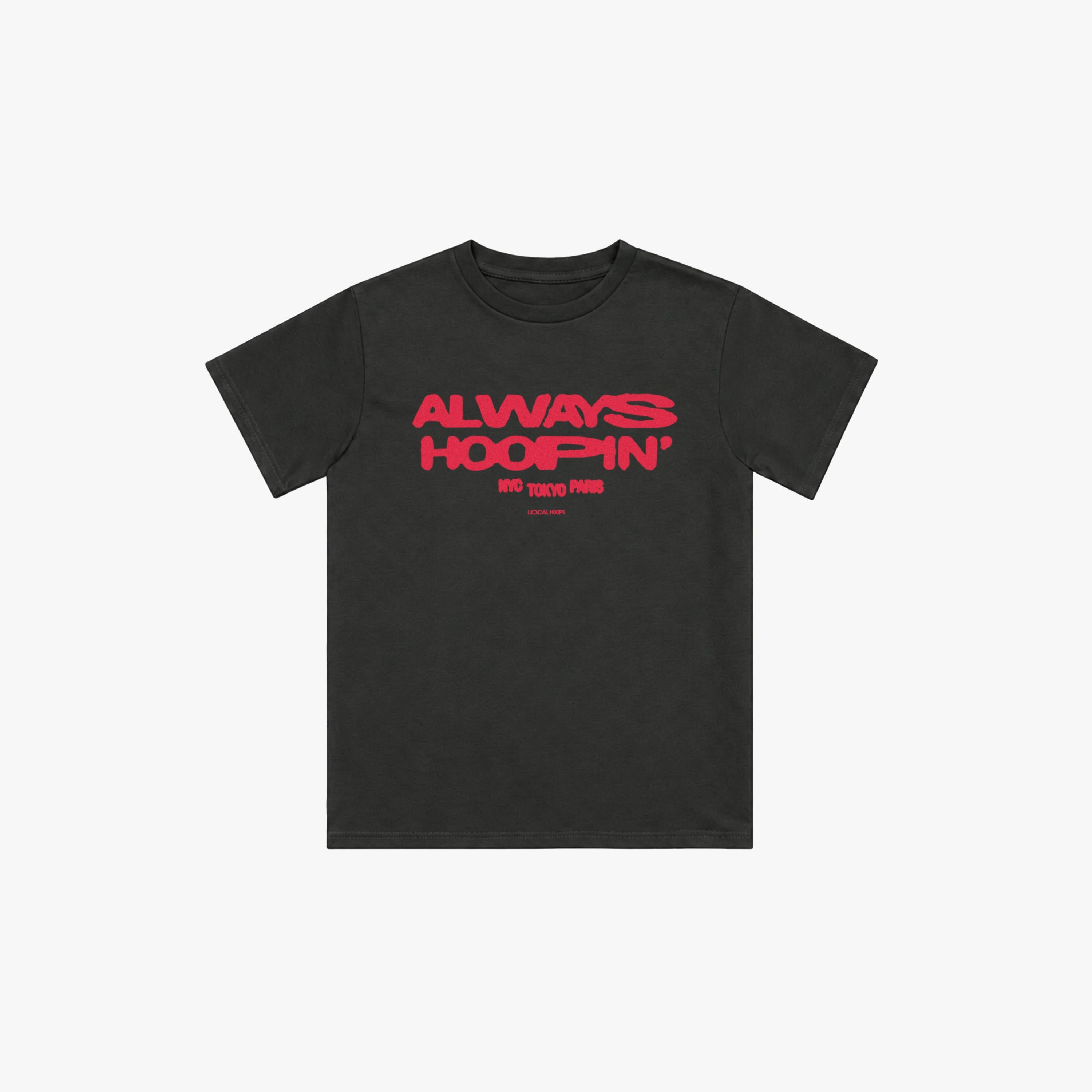 Kids Black Always Hoopin Tee