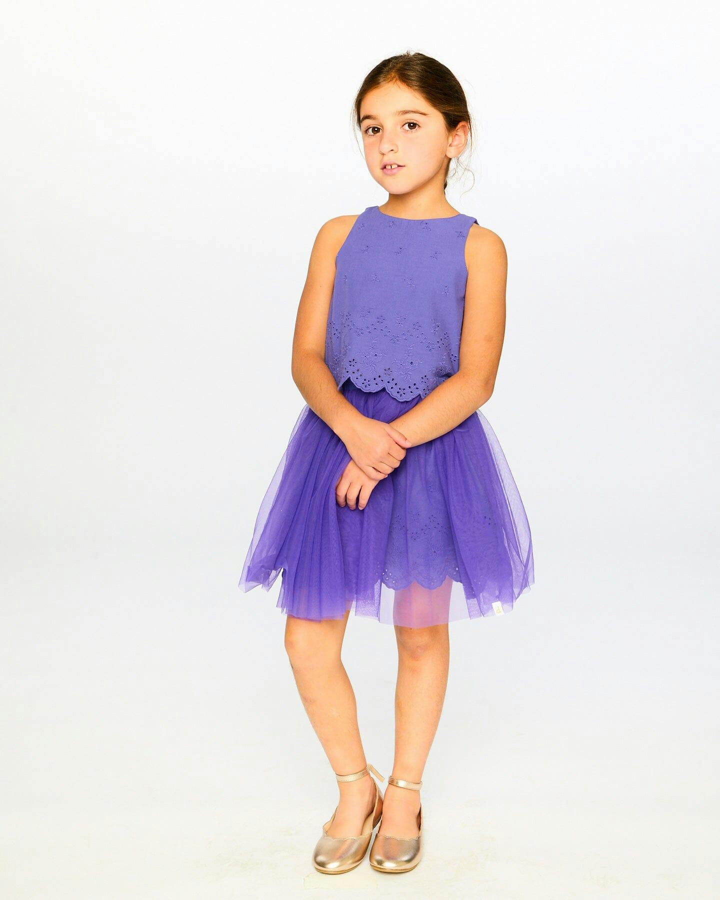 Sleeveless Top And Skirt Set Mauve