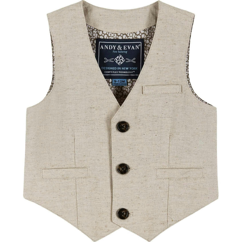 Infant Four Piece Buttondown and Vest Set