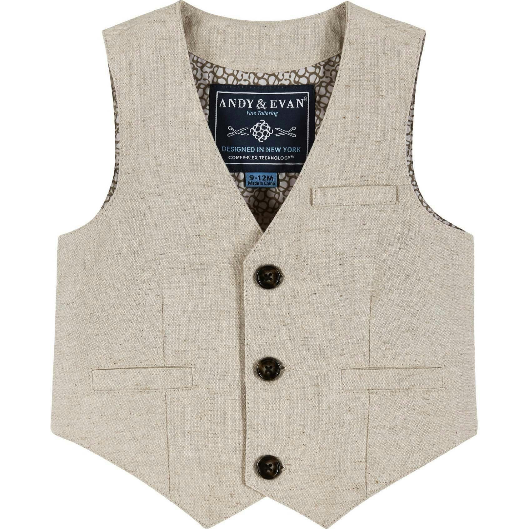 Infant Four Piece Buttondown and Vest Set