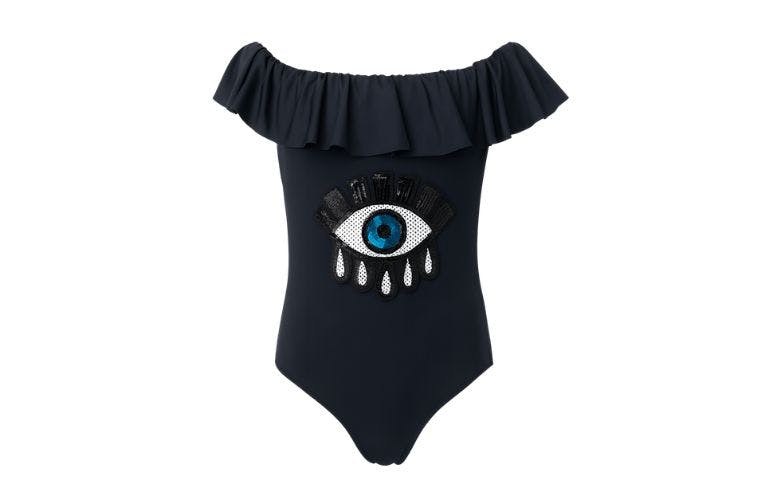 Black Sequin Eye Swimsuit