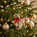 Golden Retriever Dog Hand Knit Christmas Ornament