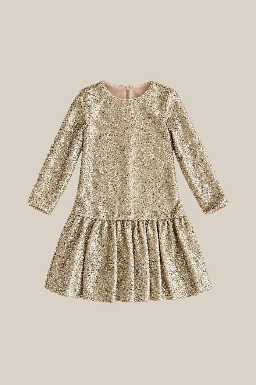 Mini Luminaria Dress in Champagne Sequin