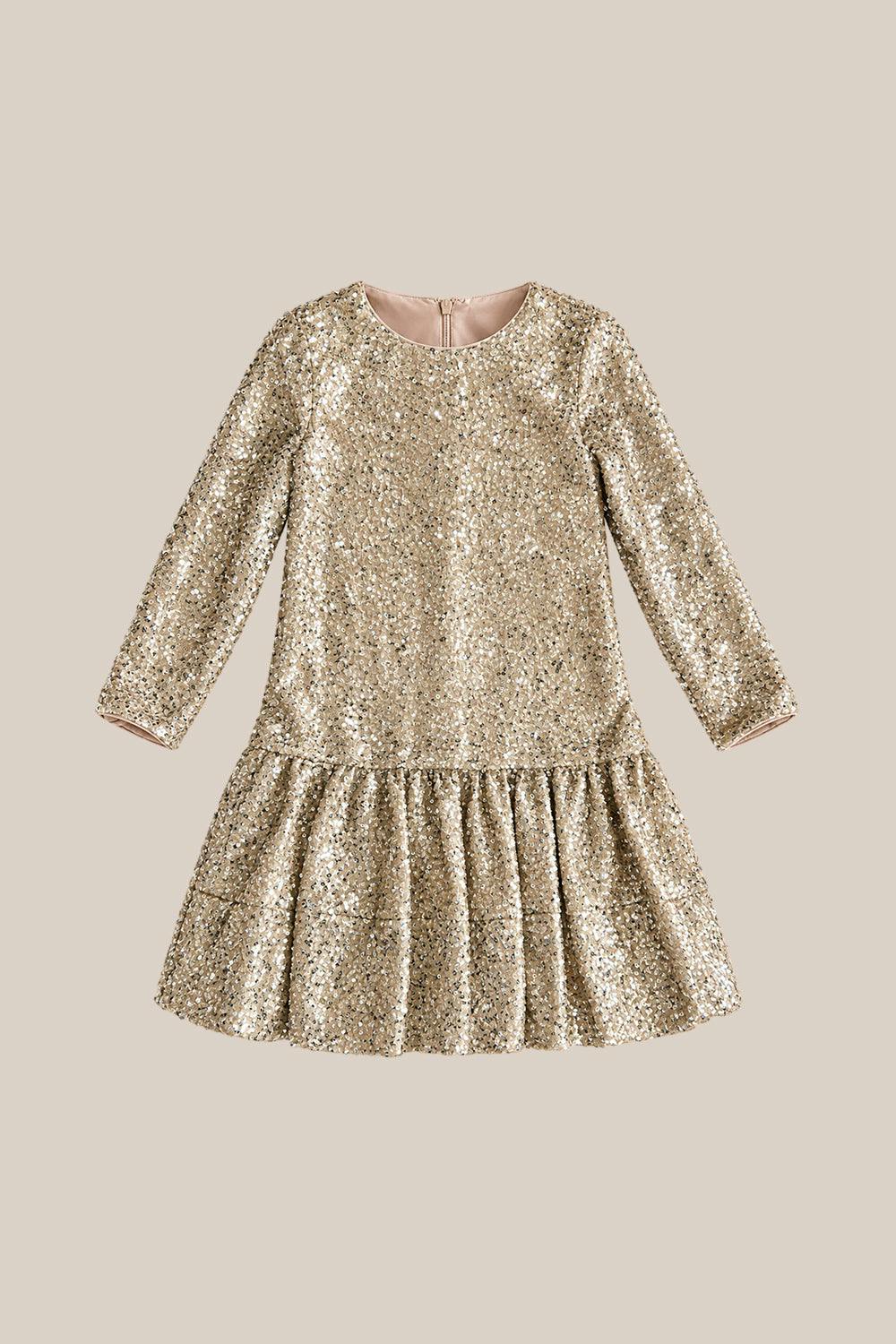 Mini Luminaria Dress in Champagne Sequin