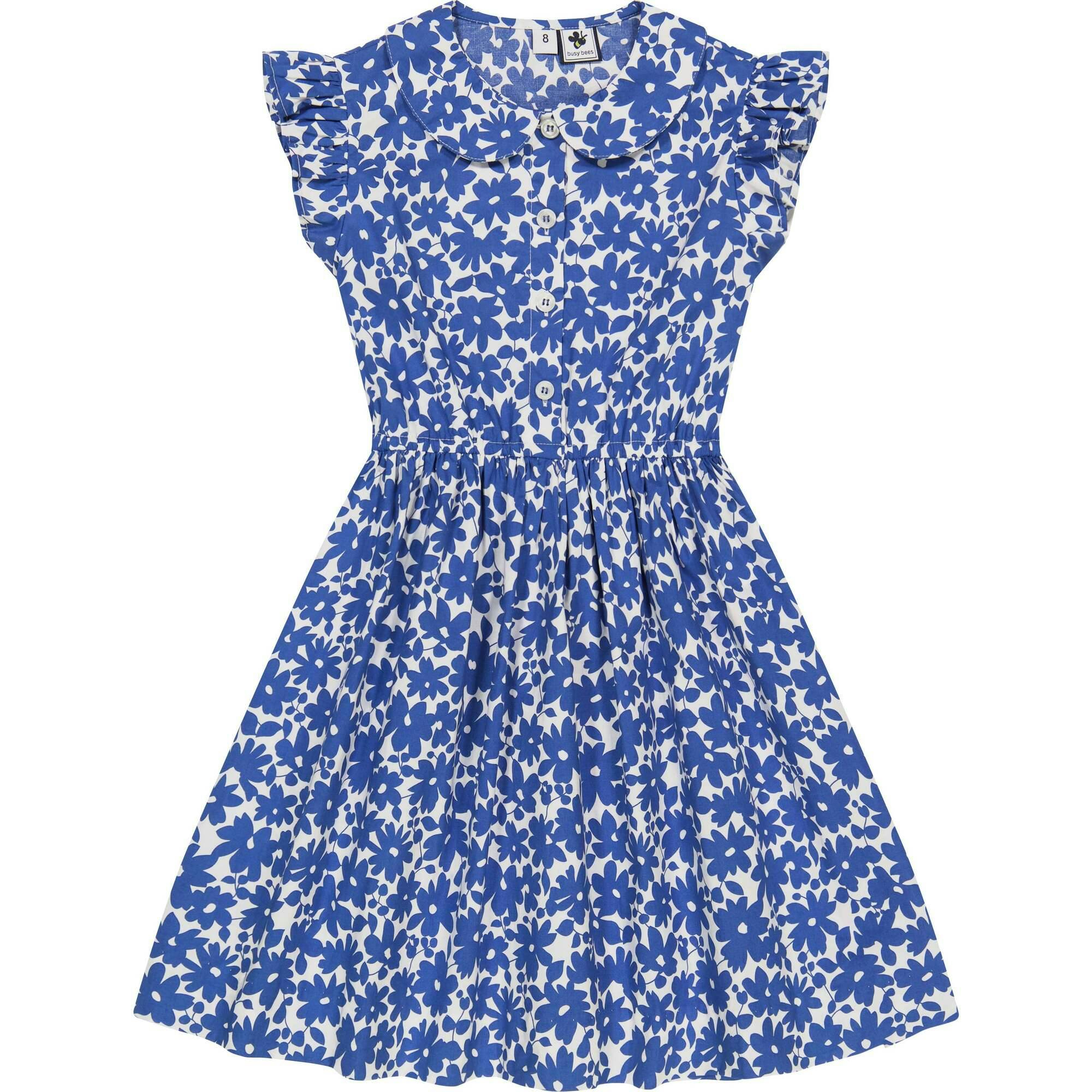 Juniper Button Front Dress, Blue
