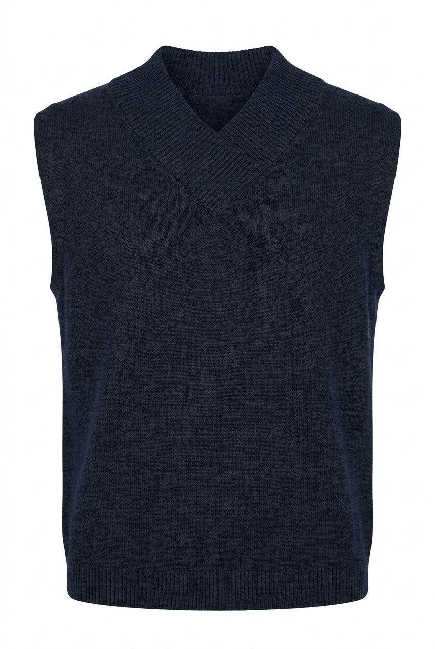 High V-neck Knit Vest