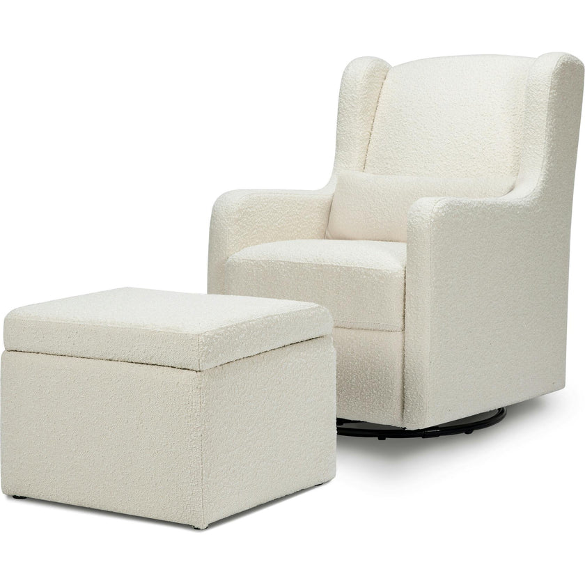 Adrian Swivel Glider with Storage Ottoman