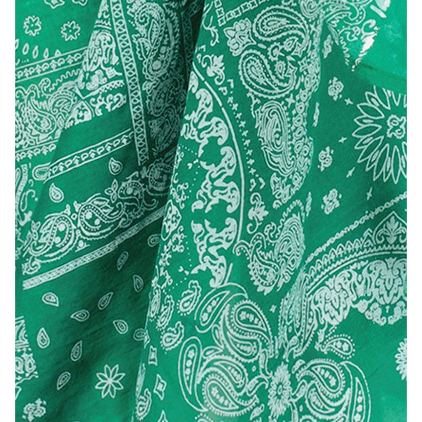 Cotton Saline Pareo Green Bandana, Green Bandana