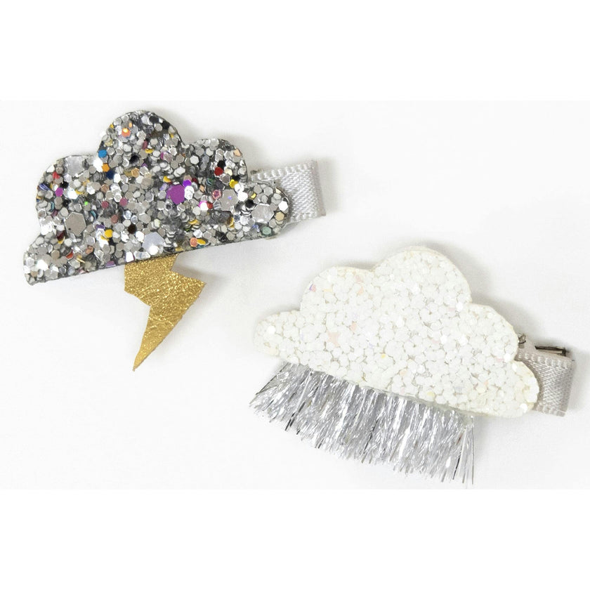 Sparkly Weather Hair Clips