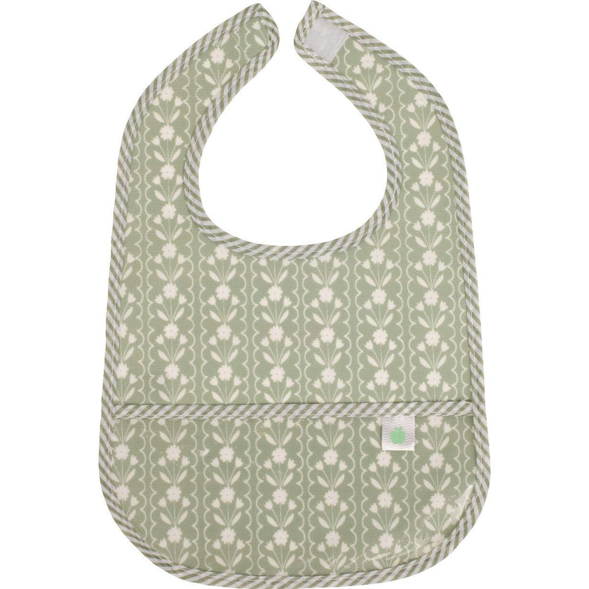 The Wipe It Bib in Sage Floral