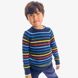 Kids sweater in multi-stripe