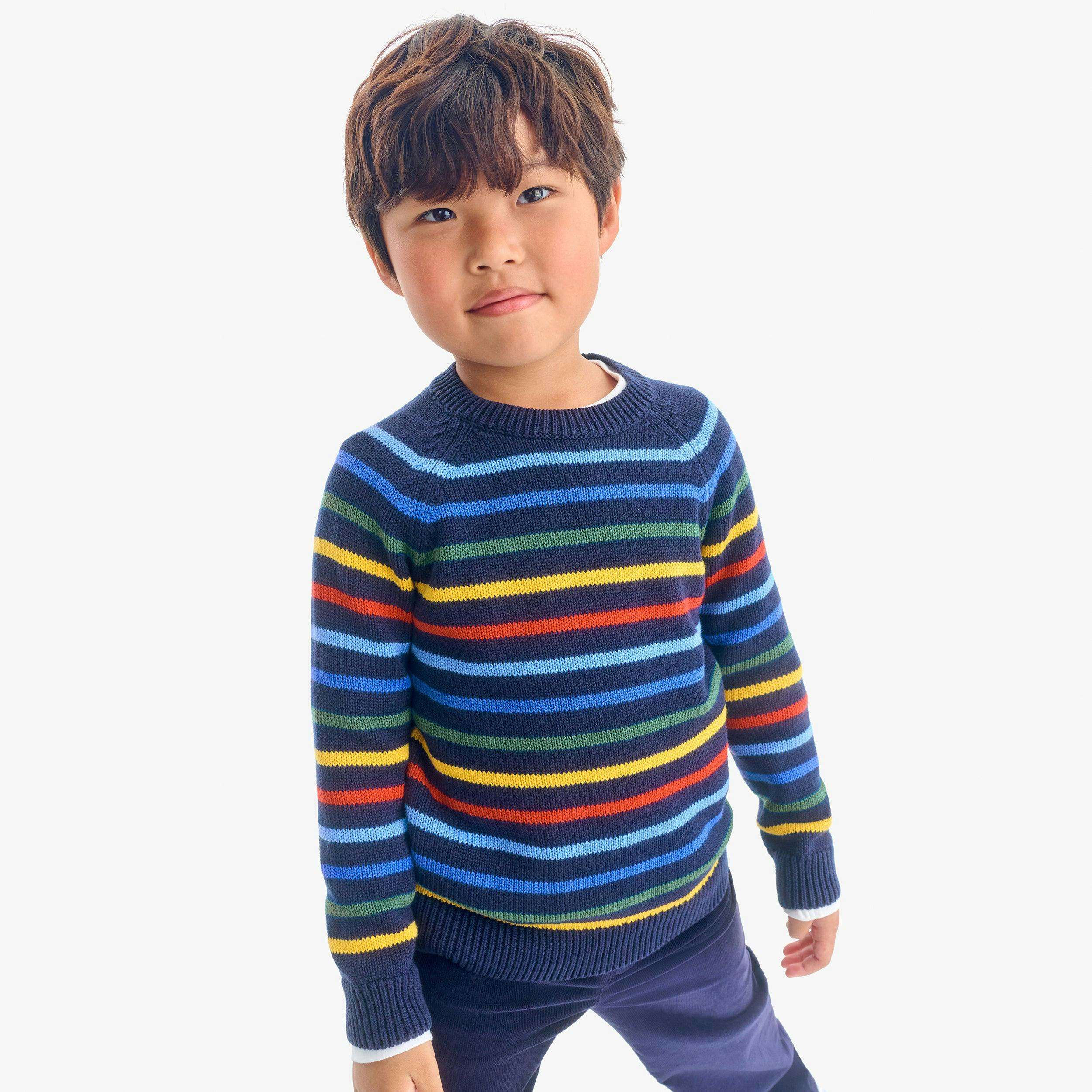 Kids sweater in multi-stripe