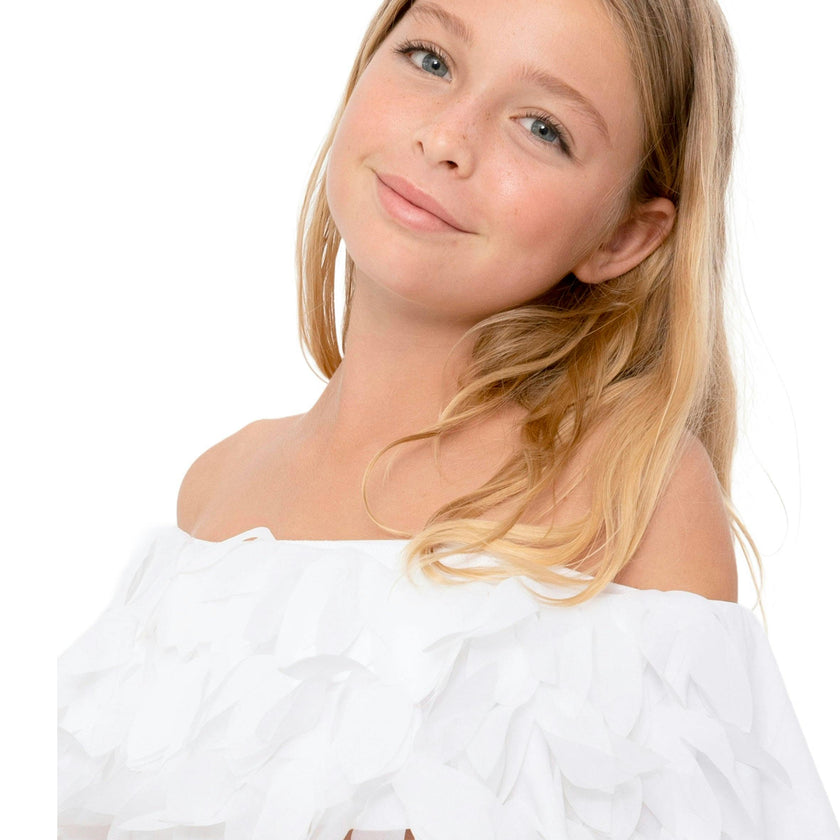 Wide Petal Neck Ruffle Bikini