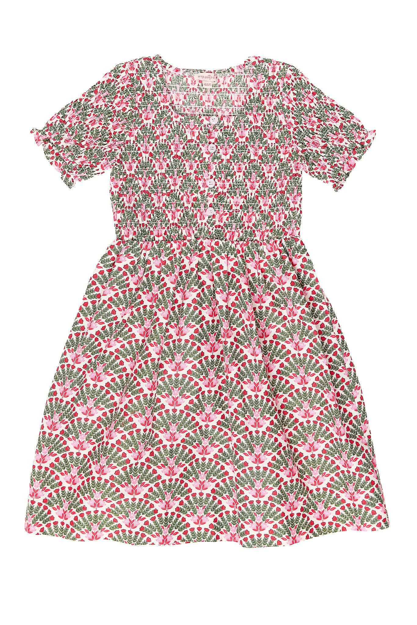 Mini Parker Dress in Floral Fan