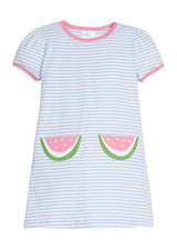 Applique Pocket T-Shirt Dress - Watermelon