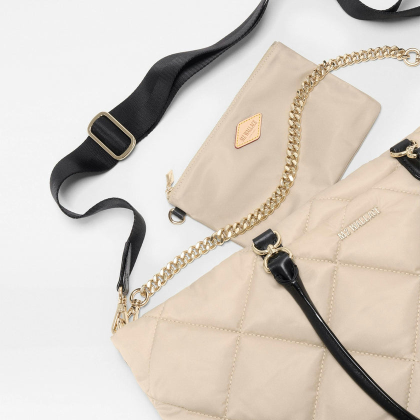 Buff/Black Medium Madison E/W Tote