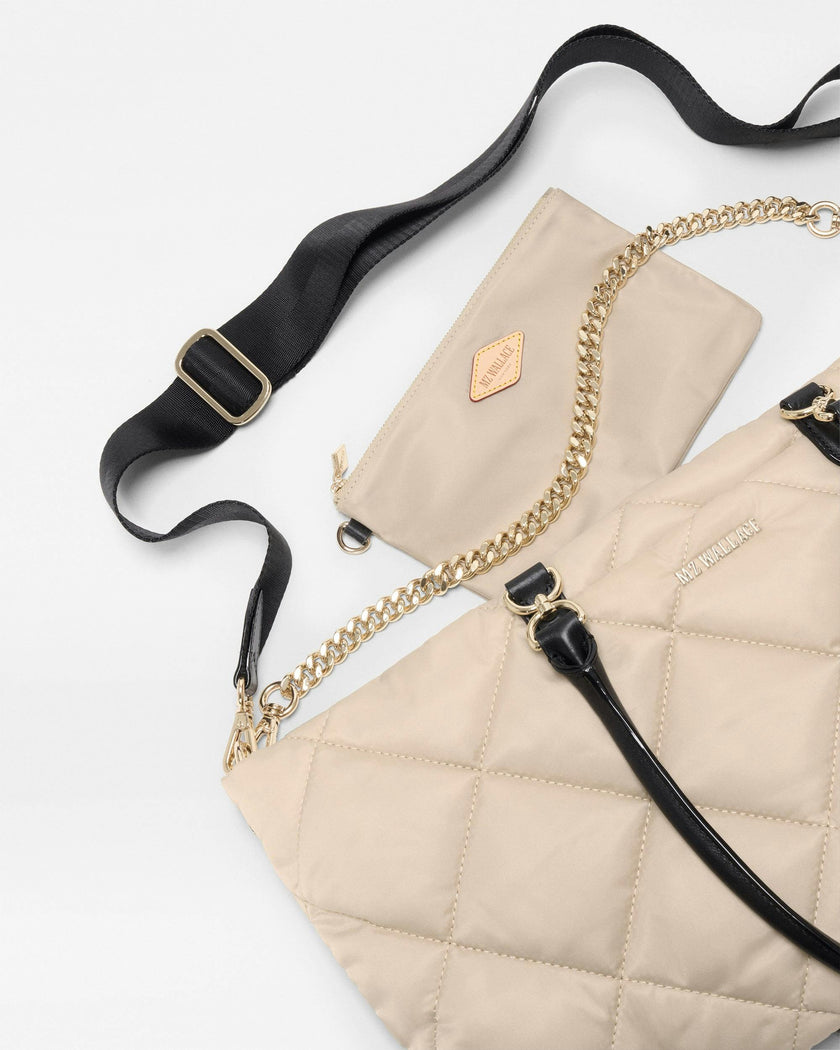 Sand/Black Medium Madison E/W Tote