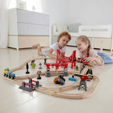 Wooden Busy City Train Set