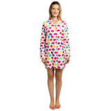 Women's Drawbertson Drippy Lips Night Shirt - Organic Cotton Poplin